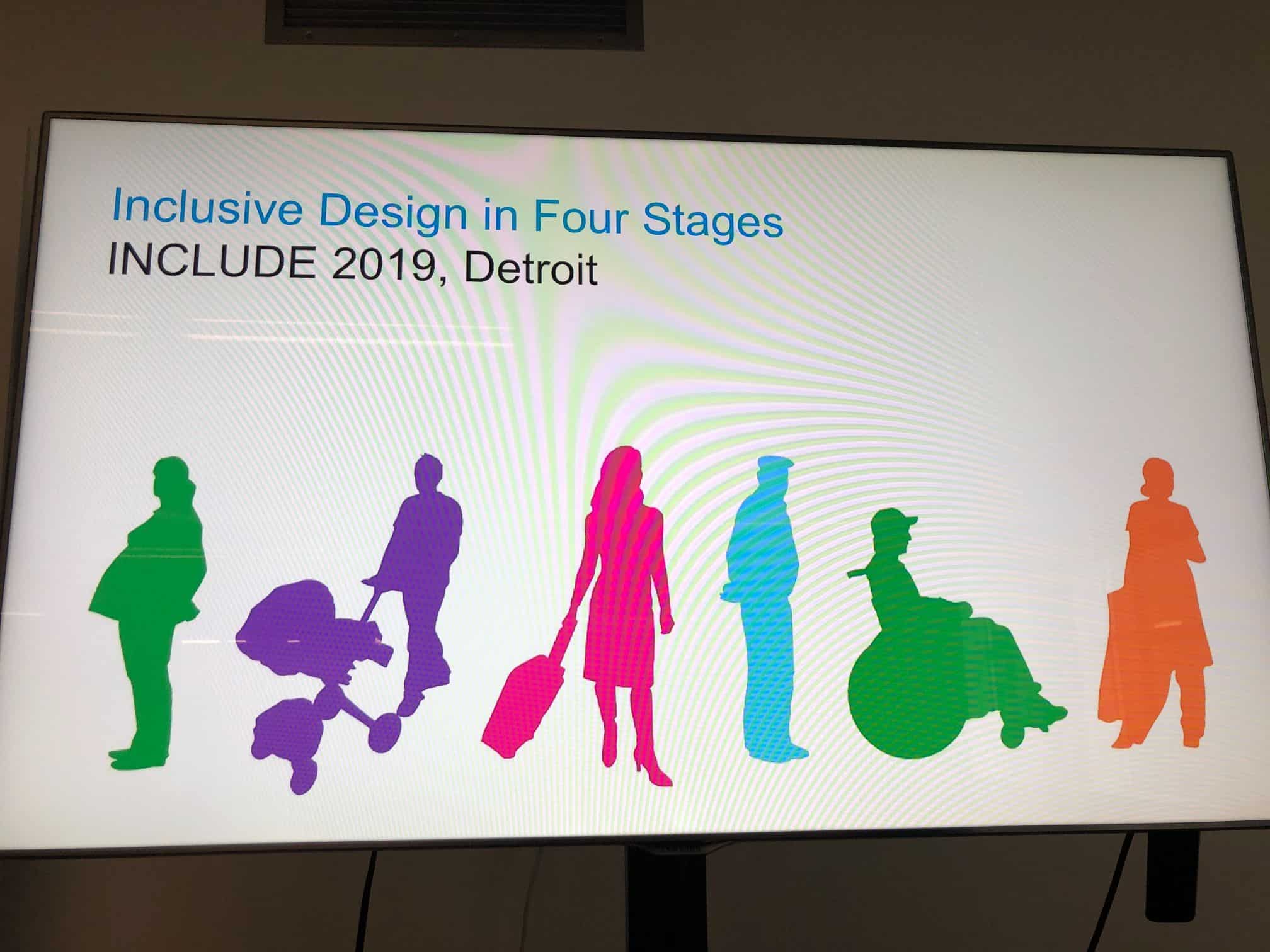Presentaton of inclusive design in four stages