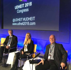 People on stage about UDHEIT 2018 congress
